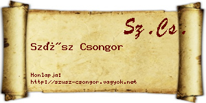 Szüsz Csongor névjegykártya