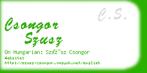 csongor szusz business card